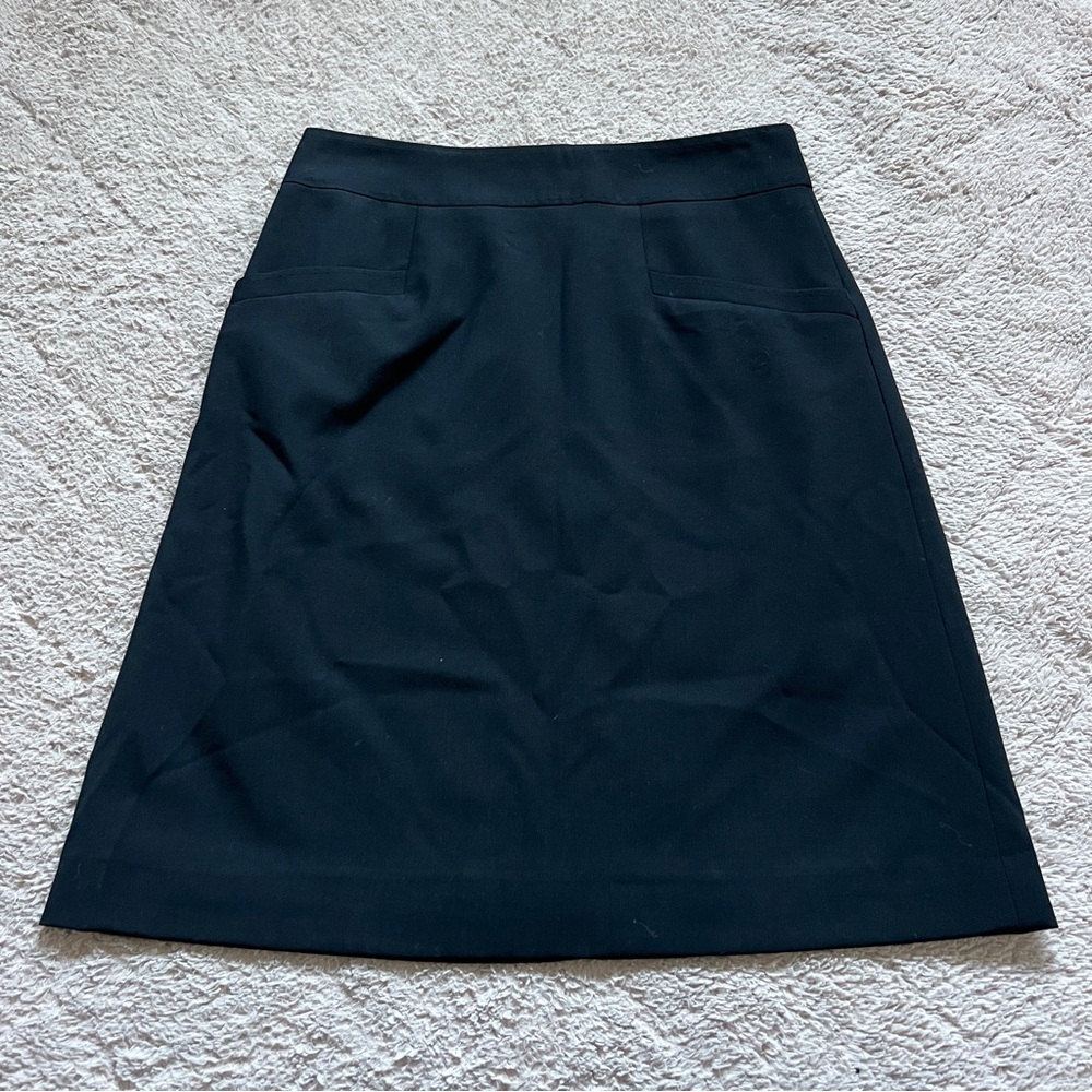 Banana Republic Wool Blend Stretch A-Line Skirt Preppy Old Money Whimsical Sz 2P